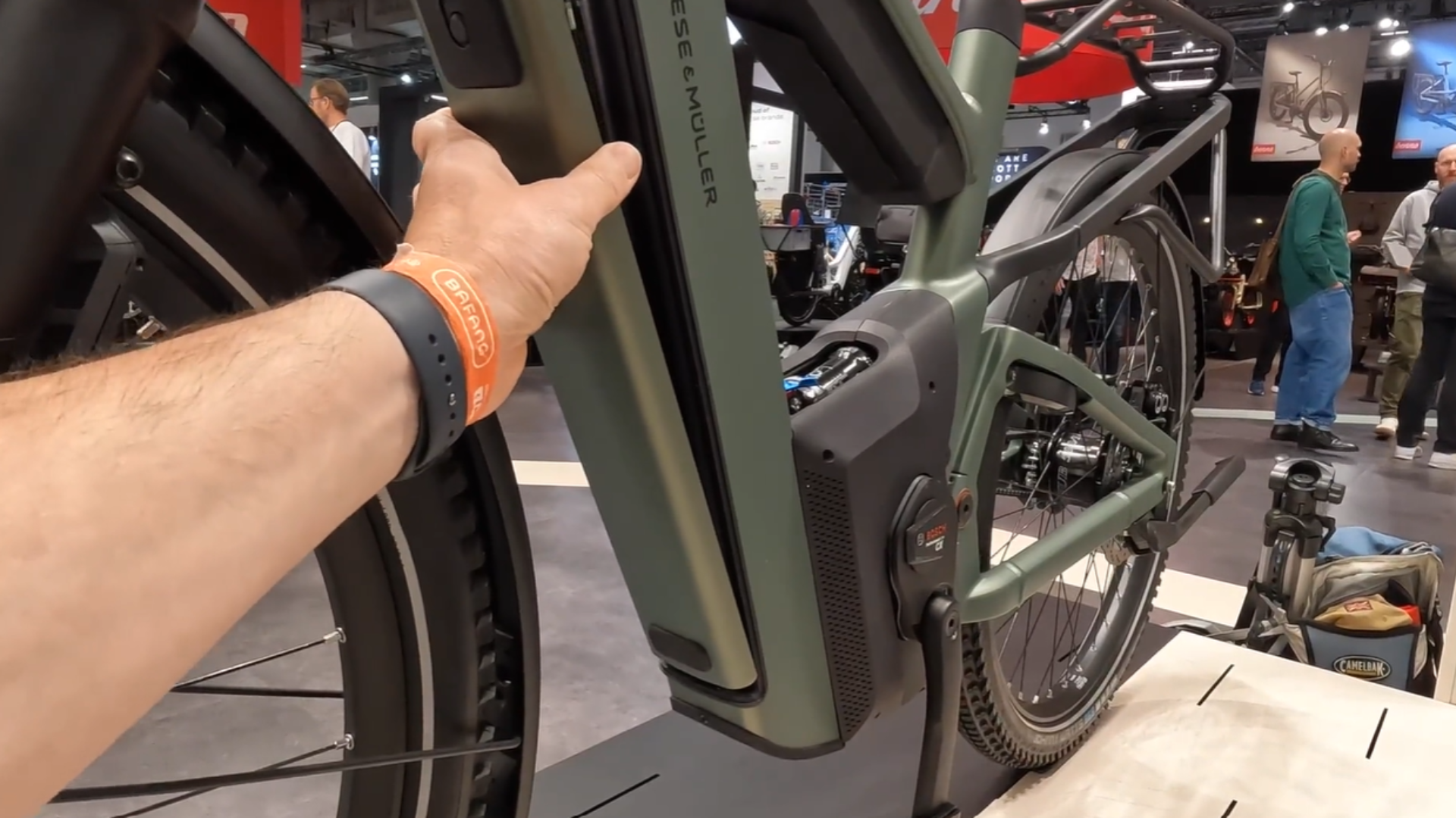 Riese & Müller integrated battery design on display at Eurobike