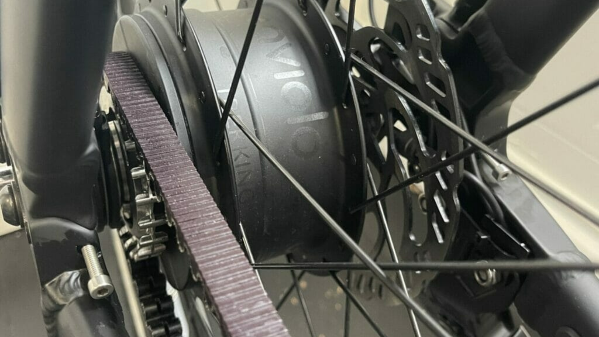 Enviolo internally geared hub paired with a Gates belt drive on a Riese & Müller e-bike