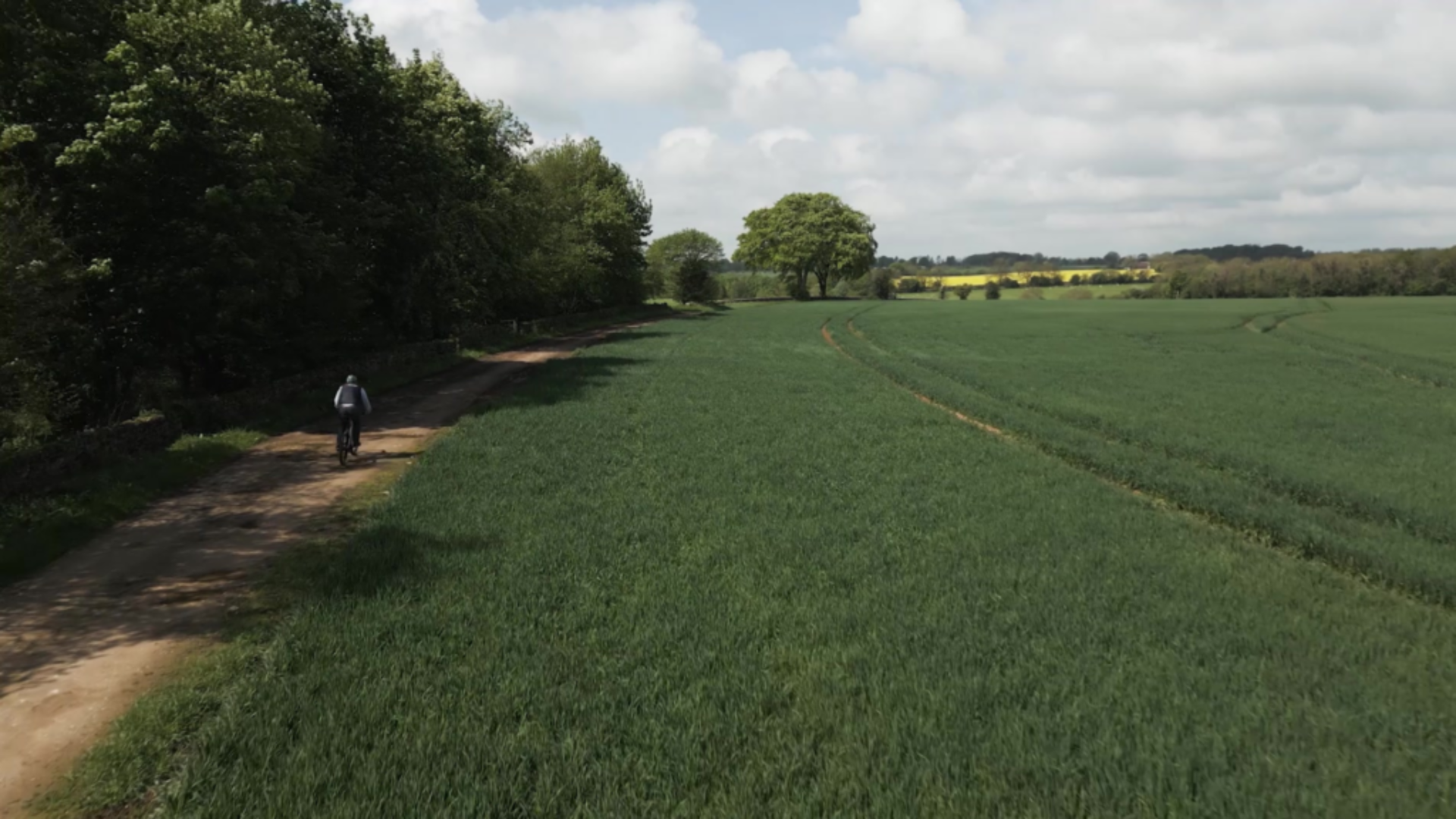 Dan riding through the Devon countryside