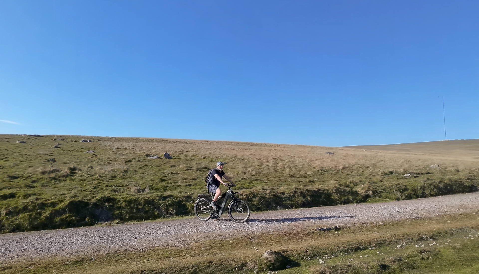 Gravel track across open moorland